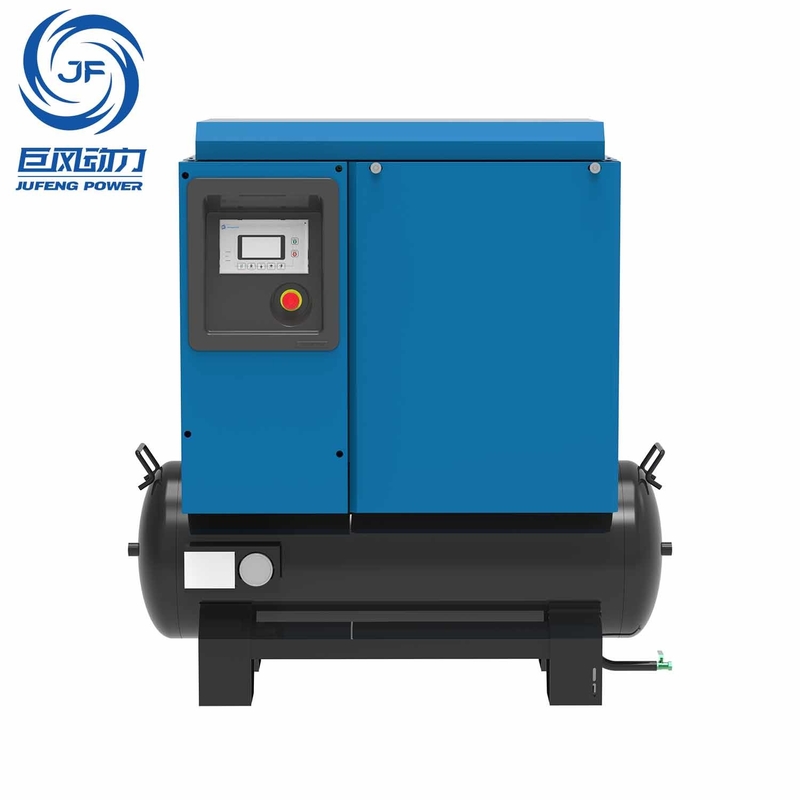 8-16bar 10hp 220v เครื่องปรับอากาศแบบสกรูแม่เหล็กคงที่ชั้นเดียวที่ถอดได้ มีความจุ 490-980 ลิตร/นาที